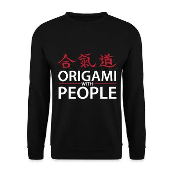 Aikido Martial Arts Gift - Unisex Sweatshirt - black - Front - Alina (178cm) & Michal (187cm)
