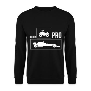 Rennauto Noob Pro - Unisex Pullover - Schwarz - Vorne - Alina (178cm) & Michal (187cm)