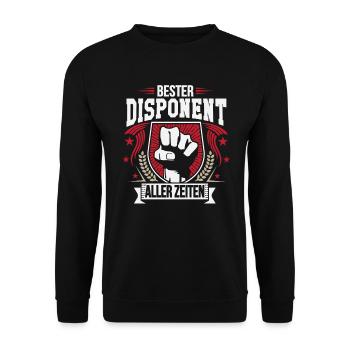 Bester Disponent aller zeiten - Unisex Pullover - Schwarz - Vorne - Alina (178cm) & Michal (187cm)