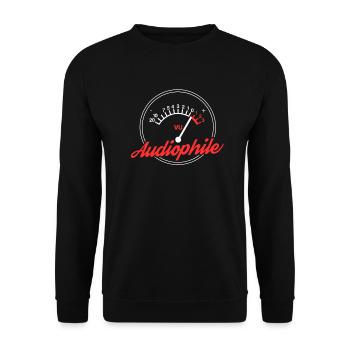 Audiophil - Unisex Pullover - Schwarz - Vorne - Alina (178cm) & Michal (187cm)
