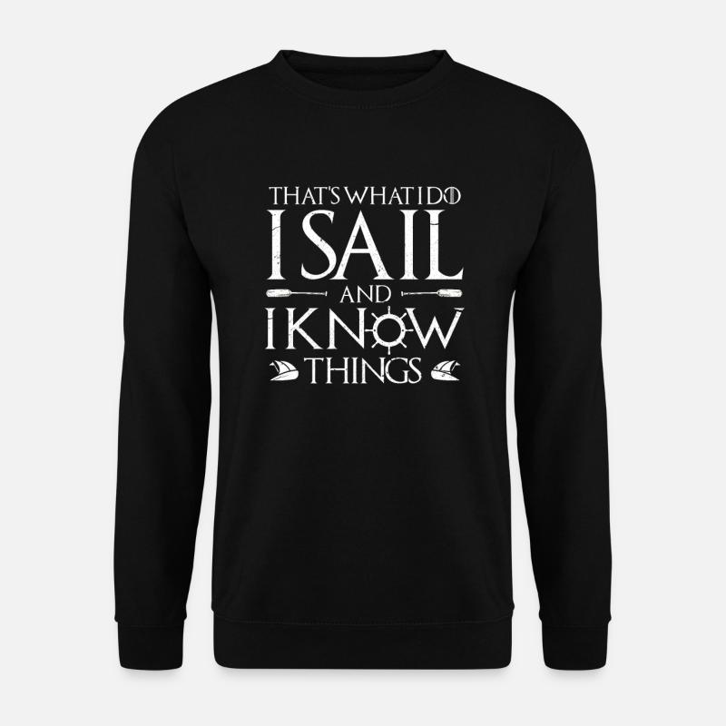 Segelboot - Unisex Pullover - Schwarz