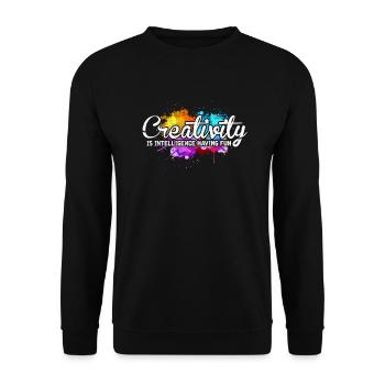 Art Art Artist Artist Creative Gift - Unisex Sweatshirt - black - Front - Alina (178cm) & Michal (187cm)