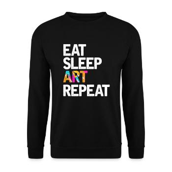 Art Art Artist Artist Creative Gift - Unisex Sweatshirt - black - Front - Alina (178cm) & Michal (187cm)