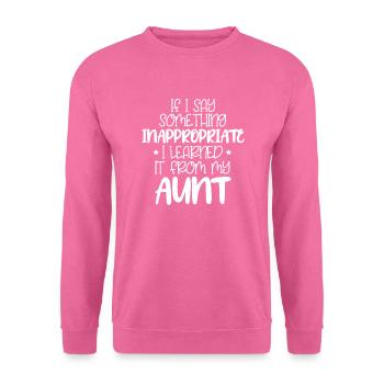 tante - Sweat-shirt Unisexe - rose - Devant