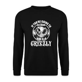 Grizzly Bär - Unisex Pullover - Schwarz - Vorne - Alina (178cm) & Michal (187cm)