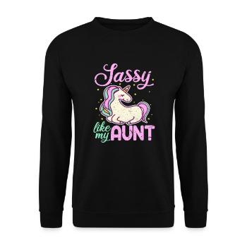 Tante - Unisex Pullover - Schwarz - Vorne - Alina (178cm) & Michal (187cm)