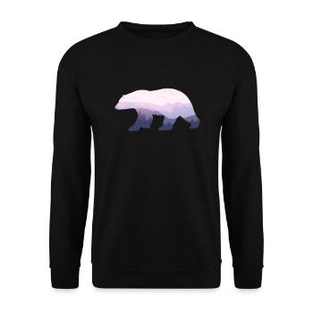 Bear bear bear mountains brown bear grizzly gift - Unisex Sweatshirt - black - Front - Alina (178cm) & Michal (187cm)