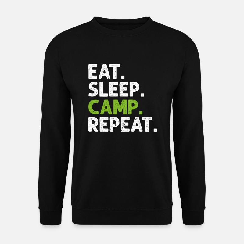 Camping - Unisex Pullover - Schwarz