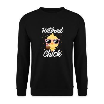 Retraité de poulet - Sweat-shirt Unisexe - noir - Devant - Alina (178cm) & Michal (187cm)