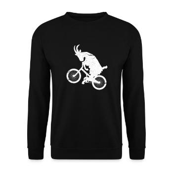 Goat BMX - Unisex Sweatshirt - black - Front - Alina (178cm) & Michal (187cm)
