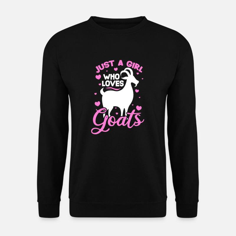 Ziege Ziegen Goat Ziegenbock Bäuerin Geschenk - Unisex Pullover - Schwarz