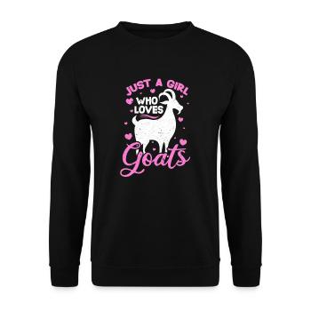 goat - Unisex Sweatshirt - black - Front - Alina (178cm) & Michal (187cm)