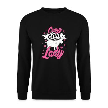 goat - Unisex Sweatshirt - black - Front - Alina (178cm) & Michal (187cm)
