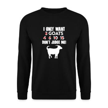 Goat goat goat goat farmer gift - Unisex Sweatshirt - black - Front - Alina (178cm) & Michal (187cm)