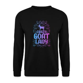goat - Unisex Sweatshirt - black - Front - Alina (178cm) & Michal (187cm)