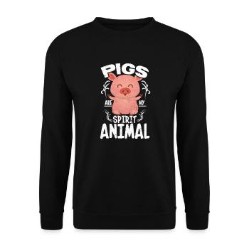 Cochon cochon cochon cadeau de truie - Sweat-shirt Unisexe - noir - Devant - Alina (178cm) & Michal (187cm)