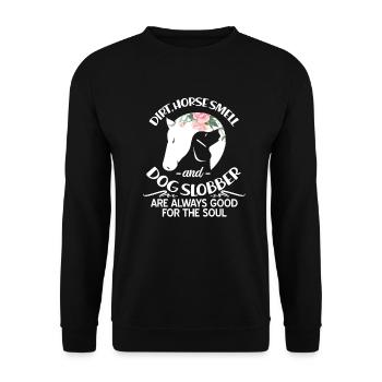 Horse dog - Unisex Sweatshirt - black - Front - Alina (178cm) & Michal (187cm)