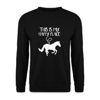 Horsewoman Rider Riding Horse Horse Gift - Unisex Sweatshirt - black - Front - Alina (178cm) & Michal (187cm)