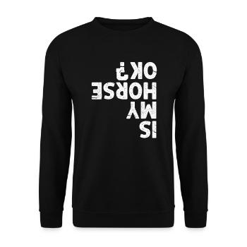 Rider Show Jumping Rider Horse Gift - Unisex Sweatshirt - black - Front - Alina (178cm) & Michal (187cm)