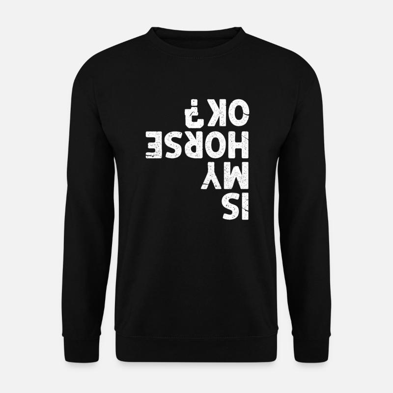 Reiter Springreiten Reiterin Pferd Geschenk - Unisex Pullover - Schwarz