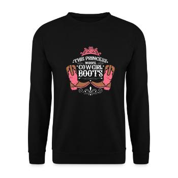 Reiterin Western - Unisex Pullover - Schwarz - Vorne - Alina (178cm) & Michal (187cm)