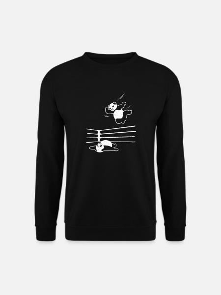 Panda Wrestling - Unisex Pullover - Schwarz