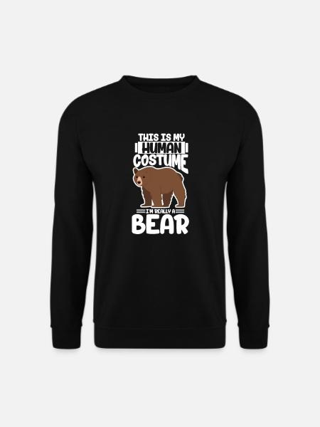 Bär Kostüm Bären Braunbär Halloween Geschenk - Unisex Pullover - Schwarz
