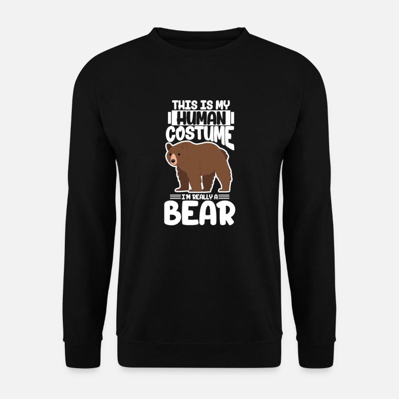 Bär Kostüm Bären Braunbär Halloween Geschenk - Unisex Pullover - Schwarz