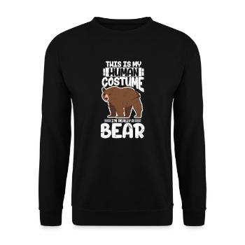 Bear costume - Unisex Sweatshirt - black - Front - Alina (178cm) & Michal (187cm)