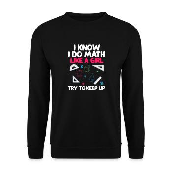math - Sweat-shirt Unisexe - noir - Devant - Alina (178cm) & Michal (187cm)