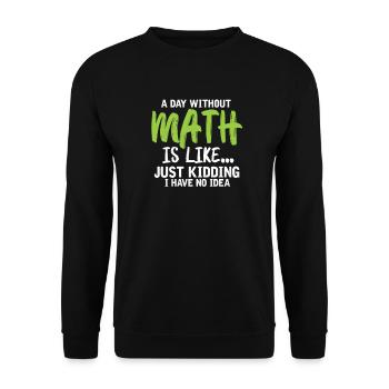 math - Sweat-shirt Unisexe - noir - Devant - Alina (178cm) & Michal (187cm)