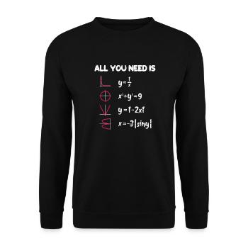 math - Sweat-shirt Unisexe - noir - Devant - Alina (178cm) & Michal (187cm)