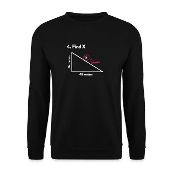 Mathe Lehrer Mathematik Rechnen Schule Geschenk - Unisex Pullover - Schwarz - Vorne - Alina (178cm) & Michal (187cm)