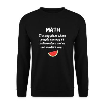 math - Sweat-shirt Unisexe - noir - Devant - Alina (178cm) & Michal (187cm)