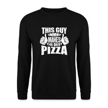 Pizza Pizzeria Cuisine italienne Cadeau - Sweat-shirt Unisexe - noir - Devant - Alina (178cm) & Michal (187cm)