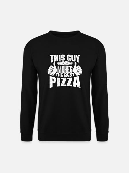 Pizza Pizzeria Italienisch Essen Geschenk - Unisex Pullover - Schwarz