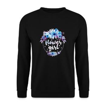 Blumenkind Blumenmädchen Hochzeit Heirat Geschenk - Unisex Pullover - Schwarz - Vorne - Alina (178cm) & Michal (187cm)