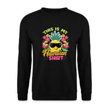Ananas d'Hawaï Cadeau d'Ananas d'Hawaii - Sweat-shirt Unisexe - noir - Devant - Alina (178cm) & Michal (187cm)