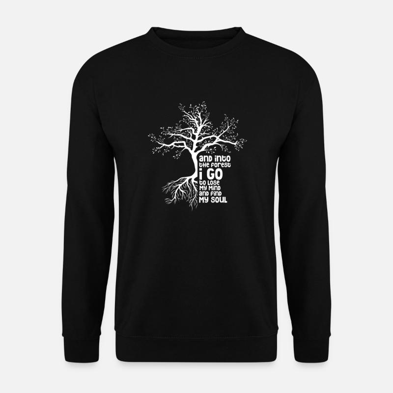 Forest woods wood tree trees forester gift - Unisex Sweatshirt - black