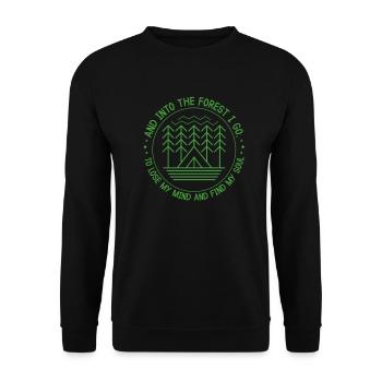 Wald - Unisex Pullover - Schwarz - Vorne - Alina (178cm) & Michal (187cm)