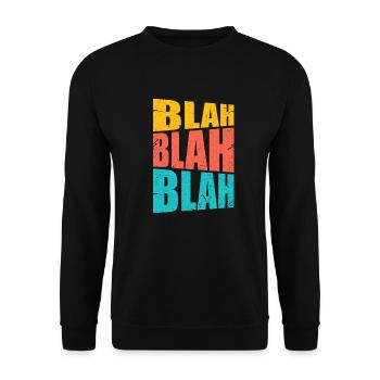 Blah Blah Blah - Unisex Pullover - Schwarz - Vorne - Alina (178cm) & Michal (187cm)