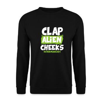 Storm Area 51 - Unisex Sweatshirt - black - Front - Alina (178cm) & Michal (187cm)