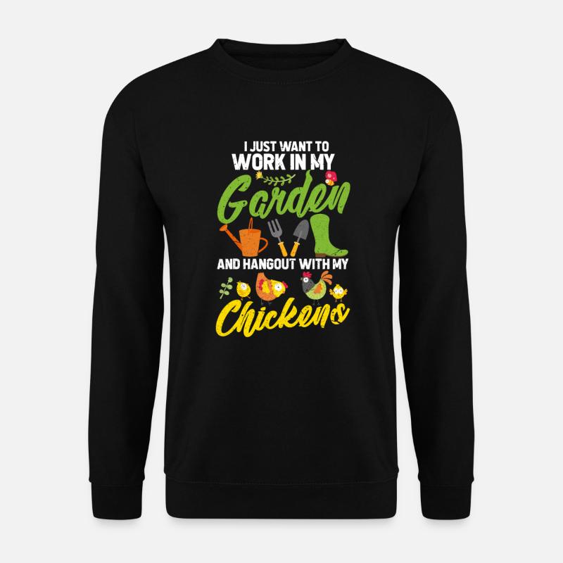 Garden chickens - Unisex Sweatshirt - black