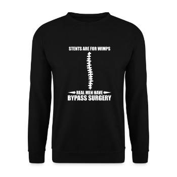 Operation Bypass Surgery Physio OP Gift - Unisex Sweatshirt - black - Front - Alina (178cm) & Michal (187cm)