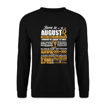 August Zodiac Leo - Sweat-shirt Unisexe - noir - Devant - Alina (178cm) & Michal (187cm)