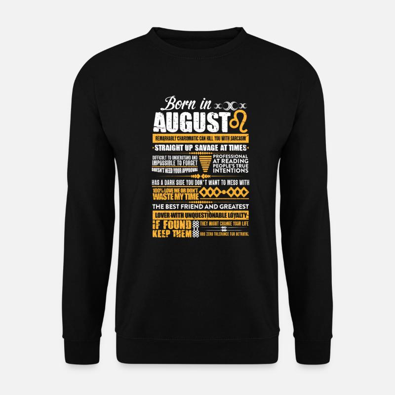 August Zodiac Leo - Unisex Sweatshirt - black