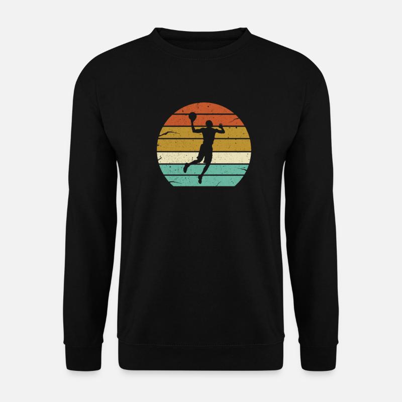Basketball Basketballer Basket Retro Geschenk - Unisex Pullover - Schwarz