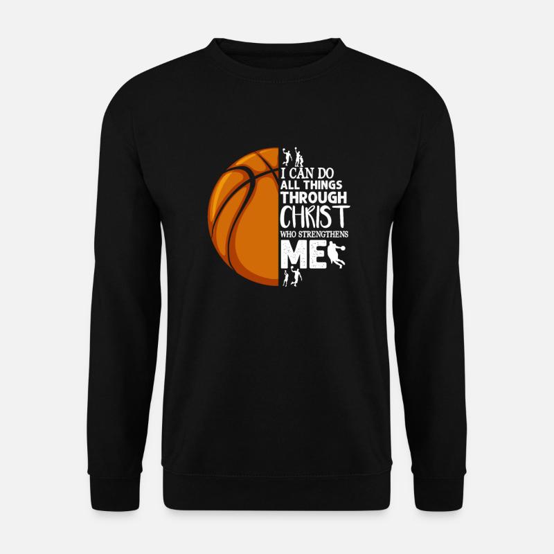 Basketball Basketballer Basket Jesus Christus - Unisex Pullover - Schwarz