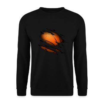 Basketball Basketballer Basket Basketball Team - Unisex Sweatshirt - black - Front - Alina (178cm) & Michal (187cm)