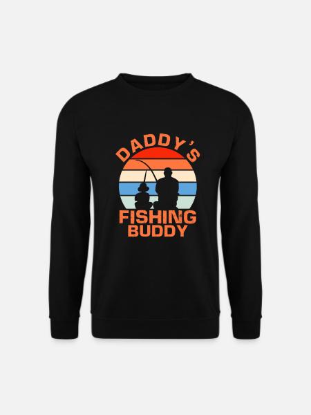 Angler Vater Sohn Partner Angeln Fischer Geschenk - Unisex Pullover - Schwarz